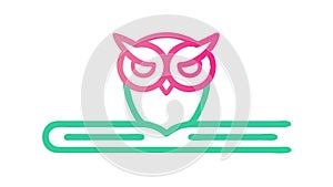 Owl on a book, symbolizing wisdom, knowledge, and education, vector design Generative AI photo
