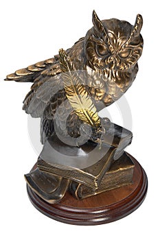 Owl bronze figurine
