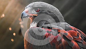 Hd Fullscreen Wallpaper- Dark Silver And Light Red Bird Of Prey photo