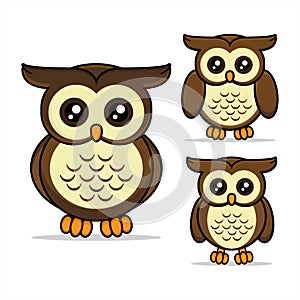 Owl Character cartoon wood