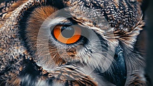 Owl Close-Up A Glimpse into the Intensity of Nature\'s Watcher