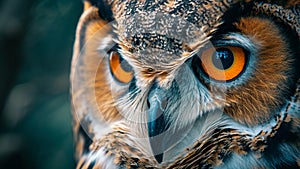 Owl Close-Up A Glimpse into the Intensity of Nature\'s Watcher