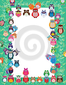 Owl color play frame