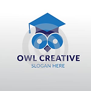 Owl creative Logo design template vector