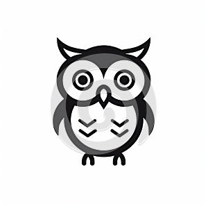 Simple Cartoon Owl Design: Vector Clipart Illustration photo
