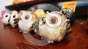 Brown Owl Decorative Porcelain Souvenir