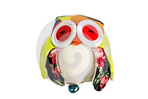 Owl fabric Doll handmade on white background