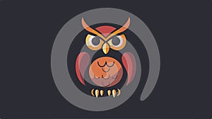 Owl Flat Vector Logo Stock  of Owl