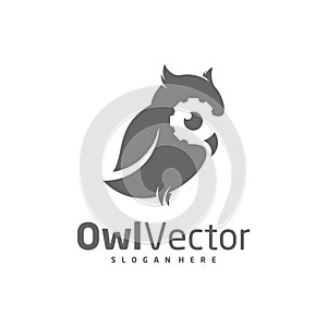 Owl Gear logo vector template, Creative Owl logo design concepts
