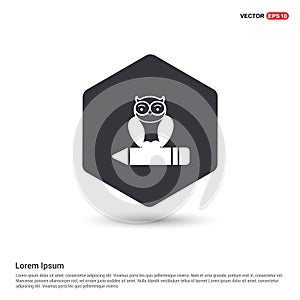 Owl Icon Hexa White Background icon template photo