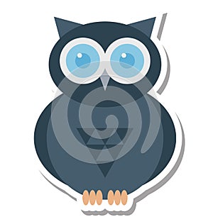 Owl Isolated Vector Icon Editable