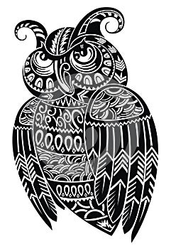 Owl logo . Bird emblem design