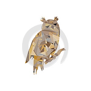 Owl low poly icon