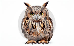 Owl Magic Unveiled on White Background