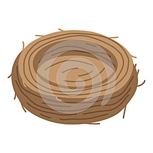 Owl nest icon, isometric style