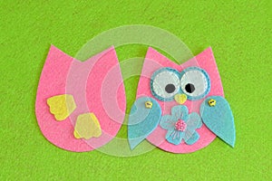 Felt owl ornament step by step how to make. DIY Christmas ornaments for gifts xmas. Holiday workshop ideas for kids