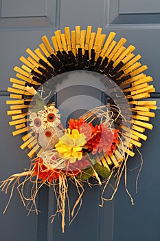 Owl Sunflower Autumn Wreath