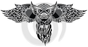 Owl. Tattoo design