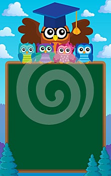 Owl teacher and owlets theme image 7