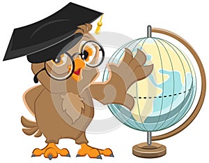 Owl teacher turns Globe