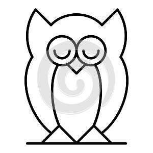 Owl thin line icon. Bird vector illustration isolated on white. Animal outline style design, designed for web and app photo