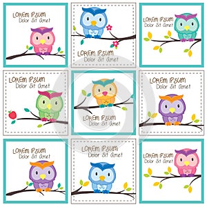 Owl on trees layout design