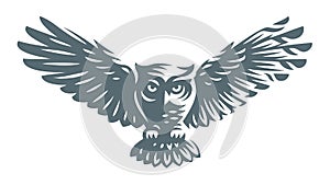 Owl - vector illustration. Icon design