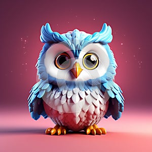 Owl Wisdom: Highly Detailed 3D Rendering