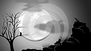 Owl and Wolf in the night