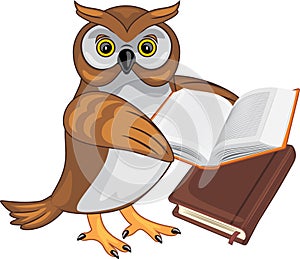 Owlet holds a book
