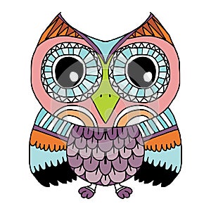 Owls Vector, Owls, coloring book for adult, Illustration Doodle Vector