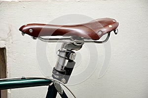 Own leather bicycle