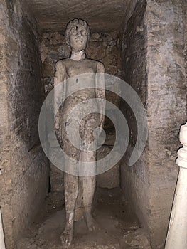 The owner`s wife of catacombs of Kom El Shoqafa