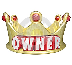 Owner Word 3d Gold Crown Home Property Control