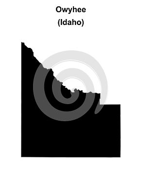 Owyhee outline map