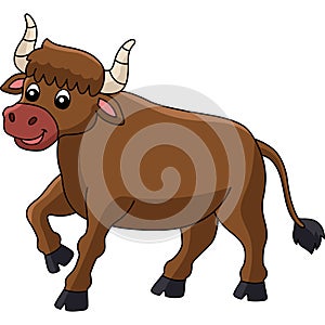 Ox Cartoon Colored Clipart Illustration