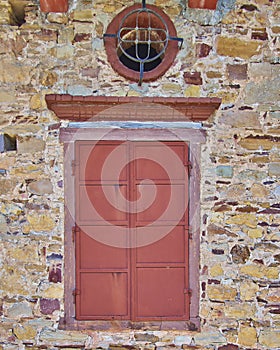 Ox-eye window, old house detail