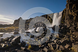 Oxararfoss waterfall in Iceland