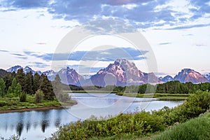 Oxbow Bend along the Snake River from Grand Teton National Park, Wyoming.