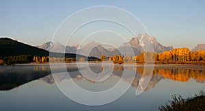 Oxbow Bend in Autumn Panorama