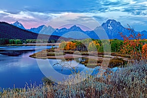 Oxbow Bend Grand Teton National Park in the U.S.