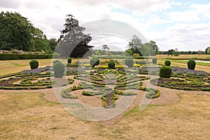 Oxburgh Hall formal gardens