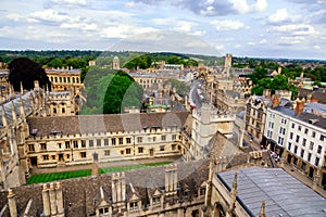 Oxford cityscape England. English street in Oxford