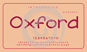 Oxford Font Elegant alphabet letters serif font and number