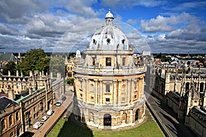 Oxford library and spires