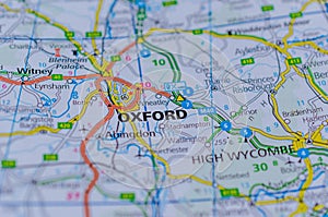 Oxford on map