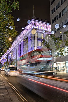 The Oxford Street in London during christmas