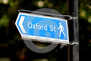 Oxford street sign in London England UK photo