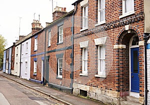 OXFORD/ UK- OCTOBER 26 2016: Exterior Of Victorian Terraced Houses In Oxford