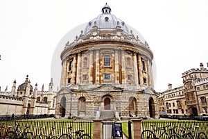 OXFORD/ UK- OCTOBER 26 2016: Exterior Of Radcliffe Camera Building In Oxford